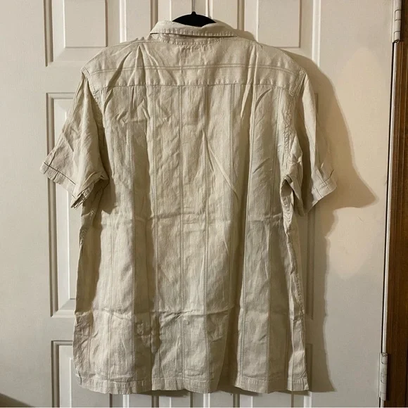 3/$18 Lucky Brand Dungarees Vintage Y2K Button Down Short Sleeve Shirt Large - Picture 4 of 5